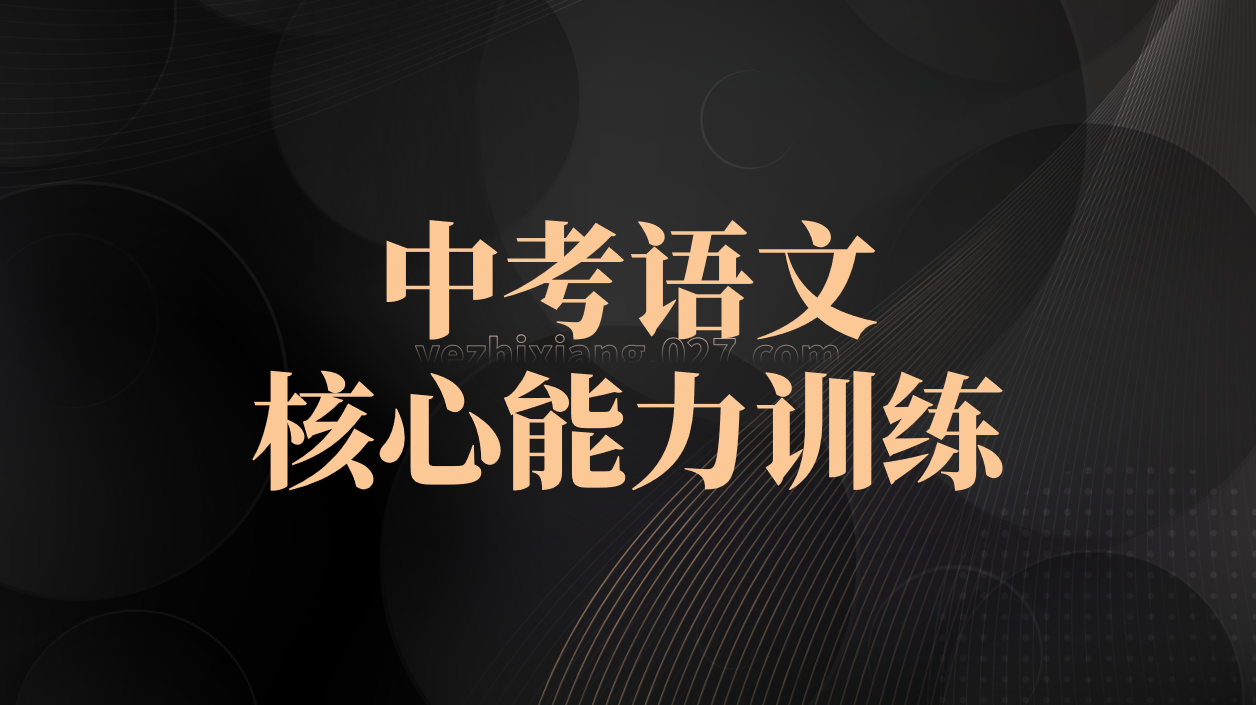 中考语文核心能力训练.png